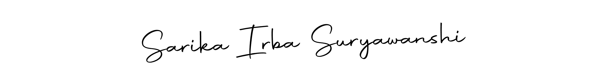 It looks lik you need a new signature style for name Sarika Irba Suryawanshi. Design unique handwritten (Autography-DOLnW) signature with our free signature maker in just a few clicks. Sarika Irba Suryawanshi signature style 10 images and pictures png