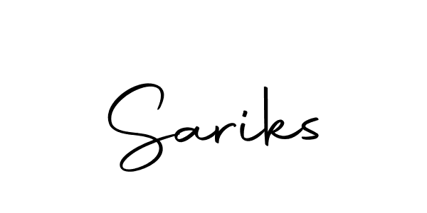 Design your own signature with our free online signature maker. With this signature software, you can create a handwritten (Autography-DOLnW) signature for name Sariks. Sariks signature style 10 images and pictures png