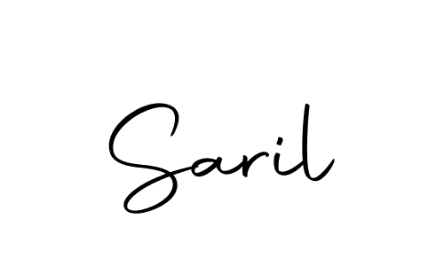 How to make Saril name signature. Use Autography-DOLnW style for creating short signs online. This is the latest handwritten sign. Saril signature style 10 images and pictures png