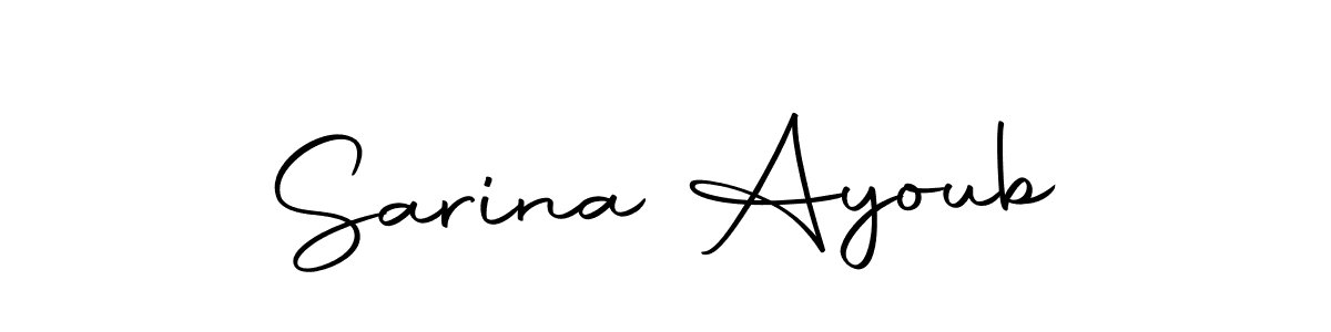 Similarly Autography-DOLnW is the best handwritten signature design. Signature creator online .You can use it as an online autograph creator for name Sarina Ayoub. Sarina Ayoub signature style 10 images and pictures png