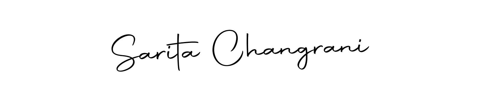 if you are searching for the best signature style for your name Sarita Changrani. so please give up your signature search. here we have designed multiple signature styles  using Autography-DOLnW. Sarita Changrani signature style 10 images and pictures png