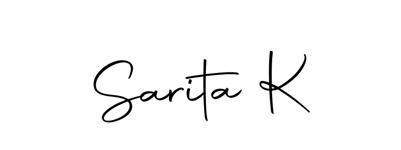 Make a beautiful signature design for name Sarita K. Use this online signature maker to create a handwritten signature for free. Sarita K signature style 10 images and pictures png