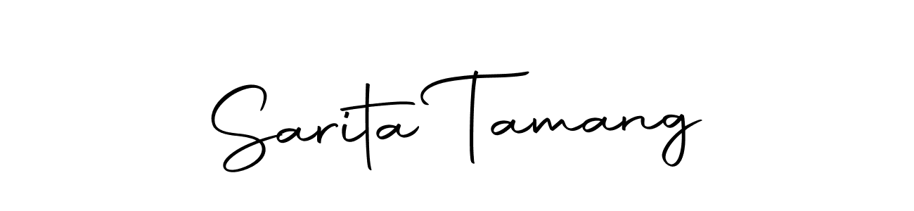 Create a beautiful signature design for name Sarita Tamang. With this signature (Autography-DOLnW) fonts, you can make a handwritten signature for free. Sarita Tamang signature style 10 images and pictures png