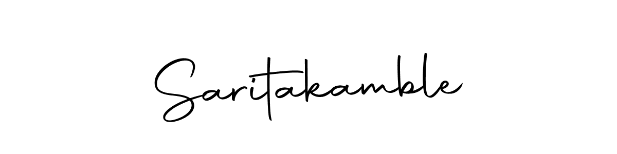 Make a beautiful signature design for name Saritakamble. Use this online signature maker to create a handwritten signature for free. Saritakamble signature style 10 images and pictures png