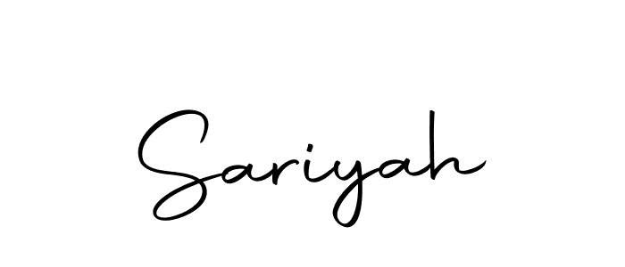 Create a beautiful signature design for name Sariyah. With this signature (Autography-DOLnW) fonts, you can make a handwritten signature for free. Sariyah signature style 10 images and pictures png