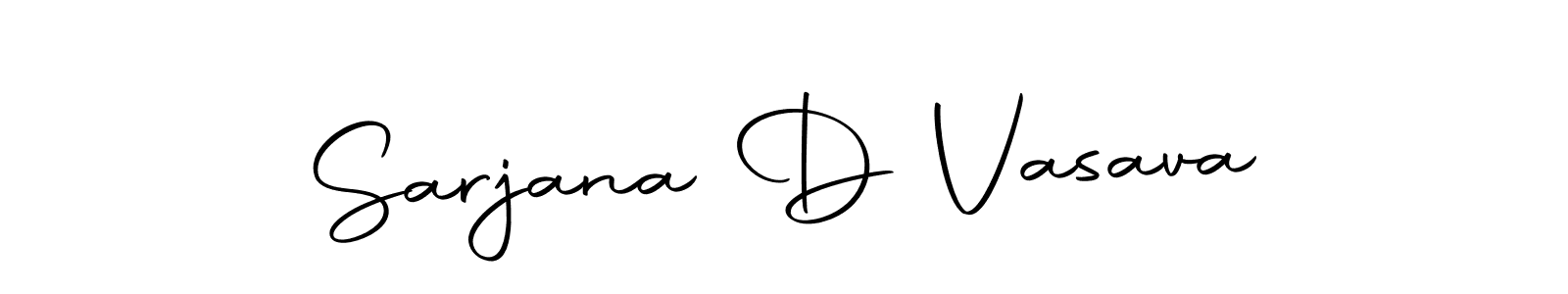 Make a beautiful signature design for name Sarjana D Vasava. With this signature (Autography-DOLnW) style, you can create a handwritten signature for free. Sarjana D Vasava signature style 10 images and pictures png