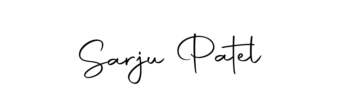 How to make Sarju Patel name signature. Use Autography-DOLnW style for creating short signs online. This is the latest handwritten sign. Sarju Patel signature style 10 images and pictures png