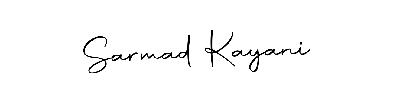 How to make Sarmad Kayani name signature. Use Autography-DOLnW style for creating short signs online. This is the latest handwritten sign. Sarmad Kayani signature style 10 images and pictures png
