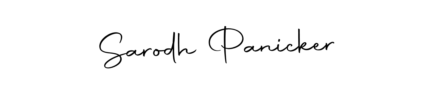 The best way (Autography-DOLnW) to make a short signature is to pick only two or three words in your name. The name Sarodh Panicker include a total of six letters. For converting this name. Sarodh Panicker signature style 10 images and pictures png