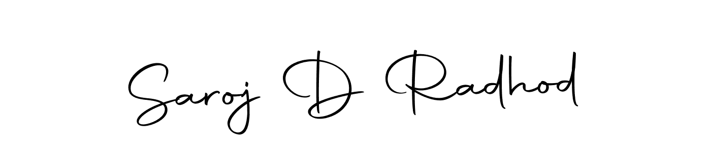 You should practise on your own different ways (Autography-DOLnW) to write your name (Saroj D Radhod) in signature. don't let someone else do it for you. Saroj D Radhod signature style 10 images and pictures png