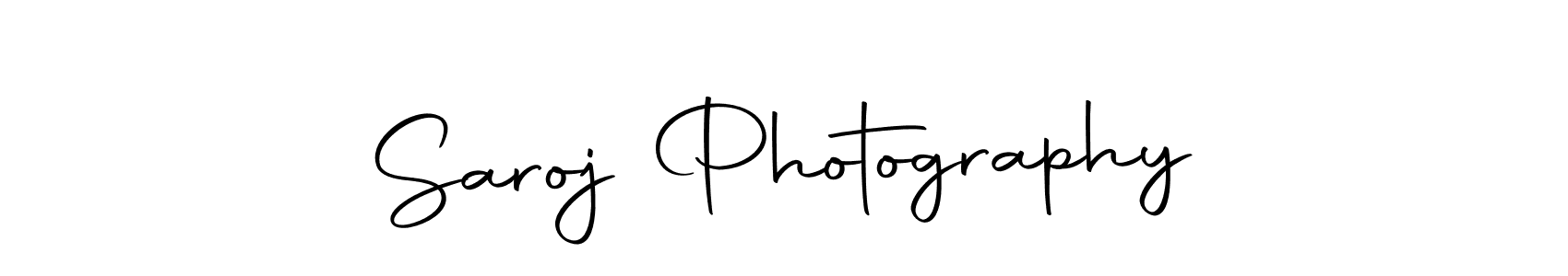 How to make Saroj Photography name signature. Use Autography-DOLnW style for creating short signs online. This is the latest handwritten sign. Saroj Photography signature style 10 images and pictures png