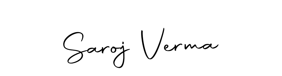 How to make Saroj Verma name signature. Use Autography-DOLnW style for creating short signs online. This is the latest handwritten sign. Saroj Verma signature style 10 images and pictures png