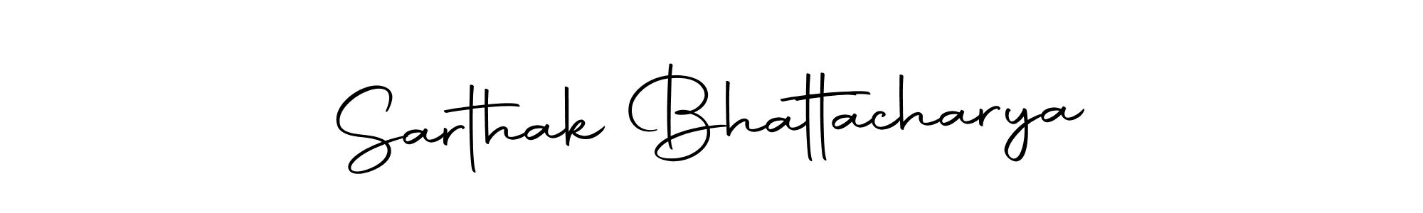 How to make Sarthak Bhattacharya name signature. Use Autography-DOLnW style for creating short signs online. This is the latest handwritten sign. Sarthak Bhattacharya signature style 10 images and pictures png