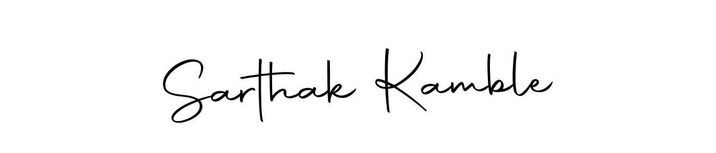 Create a beautiful signature design for name Sarthak Kamble. With this signature (Autography-DOLnW) fonts, you can make a handwritten signature for free. Sarthak Kamble signature style 10 images and pictures png