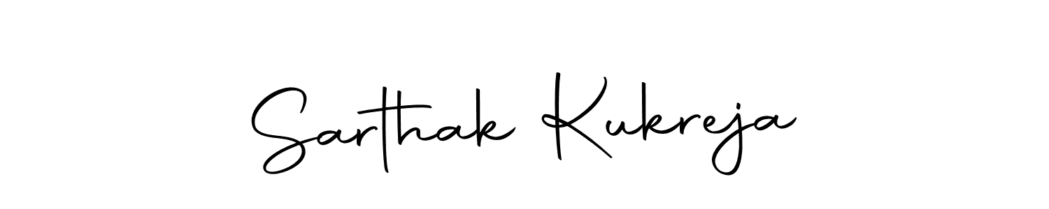 Create a beautiful signature design for name Sarthak Kukreja. With this signature (Autography-DOLnW) fonts, you can make a handwritten signature for free. Sarthak Kukreja signature style 10 images and pictures png