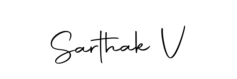 Design your own signature with our free online signature maker. With this signature software, you can create a handwritten (Autography-DOLnW) signature for name Sarthak V. Sarthak V signature style 10 images and pictures png