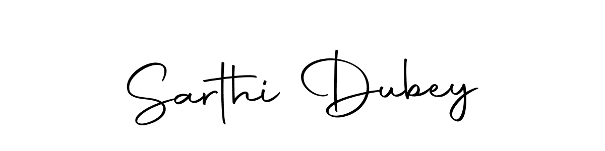 How to make Sarthi Dubey name signature. Use Autography-DOLnW style for creating short signs online. This is the latest handwritten sign. Sarthi Dubey signature style 10 images and pictures png