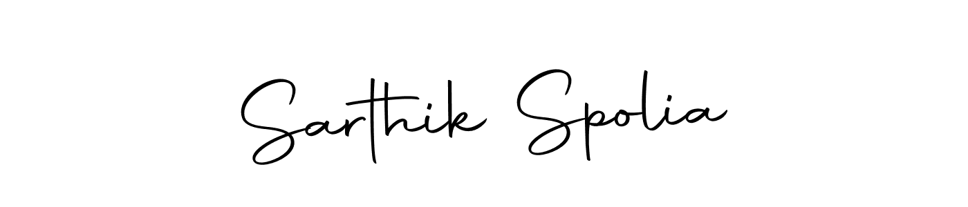 Make a beautiful signature design for name Sarthik Spolia. With this signature (Autography-DOLnW) style, you can create a handwritten signature for free. Sarthik Spolia signature style 10 images and pictures png
