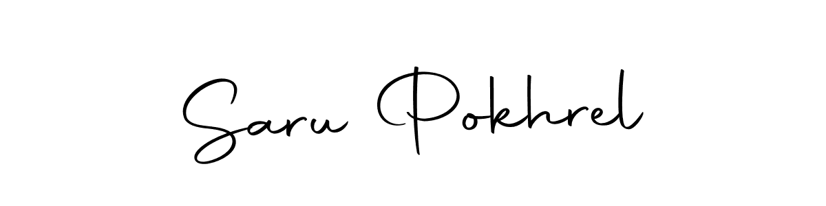 Saru Pokhrel stylish signature style. Best Handwritten Sign (Autography-DOLnW) for my name. Handwritten Signature Collection Ideas for my name Saru Pokhrel. Saru Pokhrel signature style 10 images and pictures png