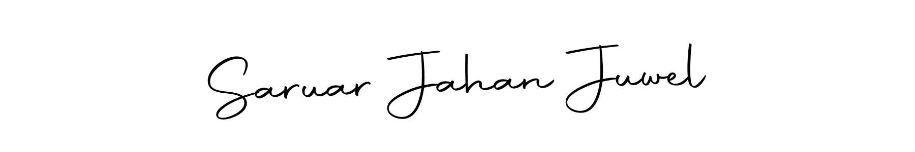 How to make Saruar Jahan Juwel signature? Autography-DOLnW is a professional autograph style. Create handwritten signature for Saruar Jahan Juwel name. Saruar Jahan Juwel signature style 10 images and pictures png