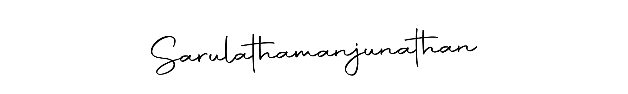 The best way (Autography-DOLnW) to make a short signature is to pick only two or three words in your name. The name Sarulathamanjunathan include a total of six letters. For converting this name. Sarulathamanjunathan signature style 10 images and pictures png