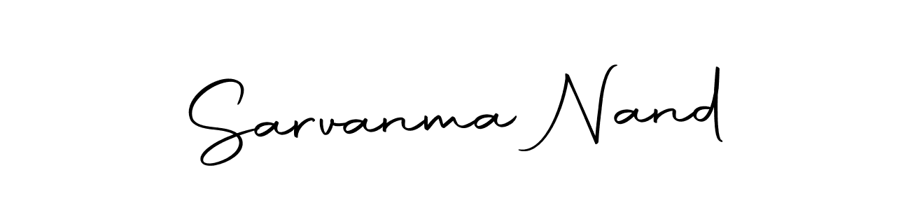 Create a beautiful signature design for name Sarvanma Nand. With this signature (Autography-DOLnW) fonts, you can make a handwritten signature for free. Sarvanma Nand signature style 10 images and pictures png