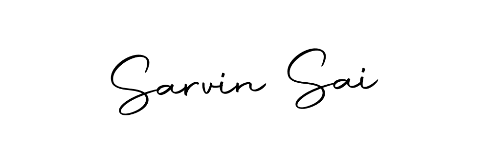 How to make Sarvin Sai name signature. Use Autography-DOLnW style for creating short signs online. This is the latest handwritten sign. Sarvin Sai signature style 10 images and pictures png