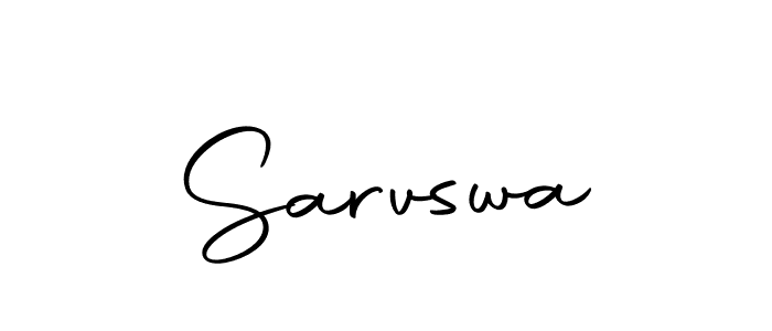 You should practise on your own different ways (Autography-DOLnW) to write your name (Sarvswa) in signature. don't let someone else do it for you. Sarvswa signature style 10 images and pictures png