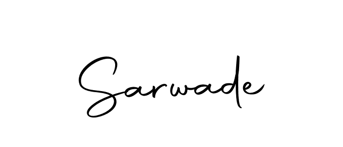 Use a signature maker to create a handwritten signature online. With this signature software, you can design (Autography-DOLnW) your own signature for name Sarwade. Sarwade signature style 10 images and pictures png