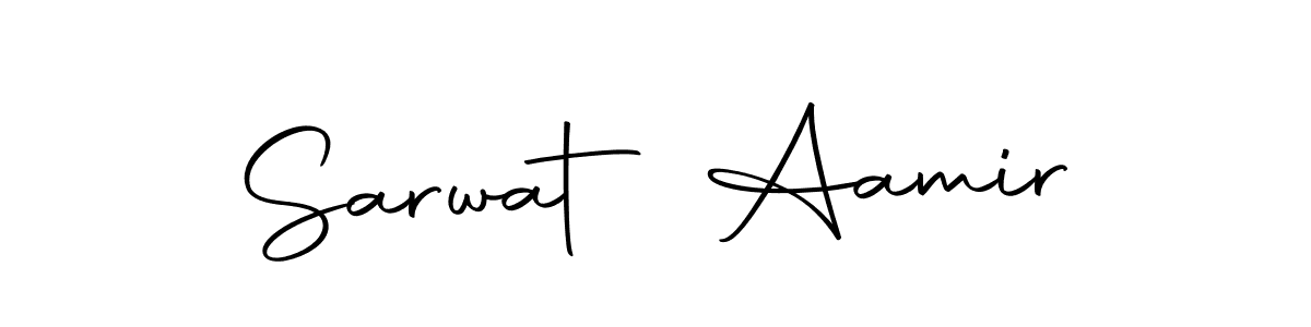 How to make Sarwat Aamir name signature. Use Autography-DOLnW style for creating short signs online. This is the latest handwritten sign. Sarwat Aamir signature style 10 images and pictures png