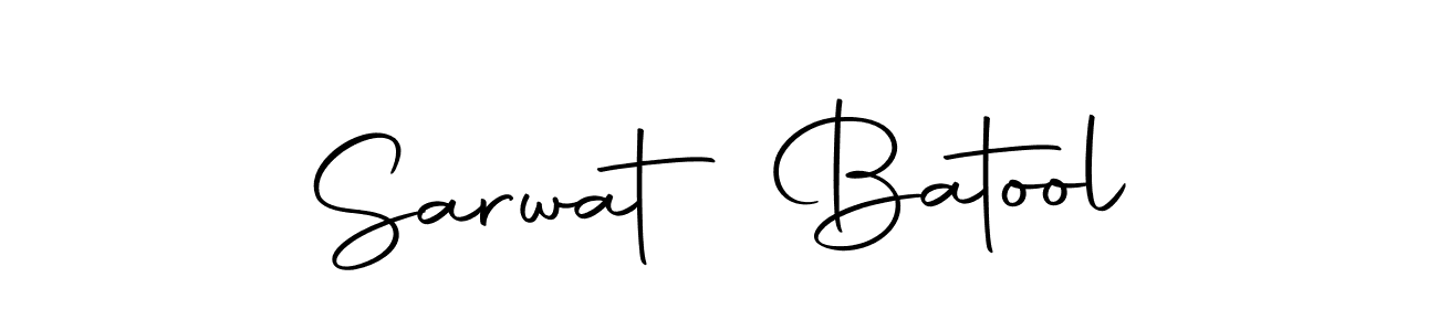 Create a beautiful signature design for name Sarwat Batool. With this signature (Autography-DOLnW) fonts, you can make a handwritten signature for free. Sarwat Batool signature style 10 images and pictures png