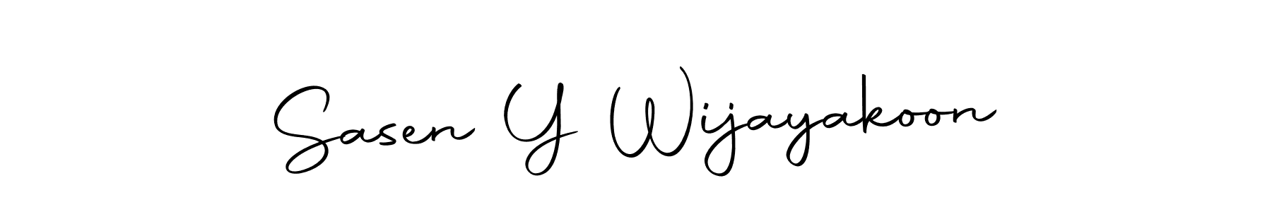 The best way (Autography-DOLnW) to make a short signature is to pick only two or three words in your name. The name Sasen Y Wijayakoon include a total of six letters. For converting this name. Sasen Y Wijayakoon signature style 10 images and pictures png