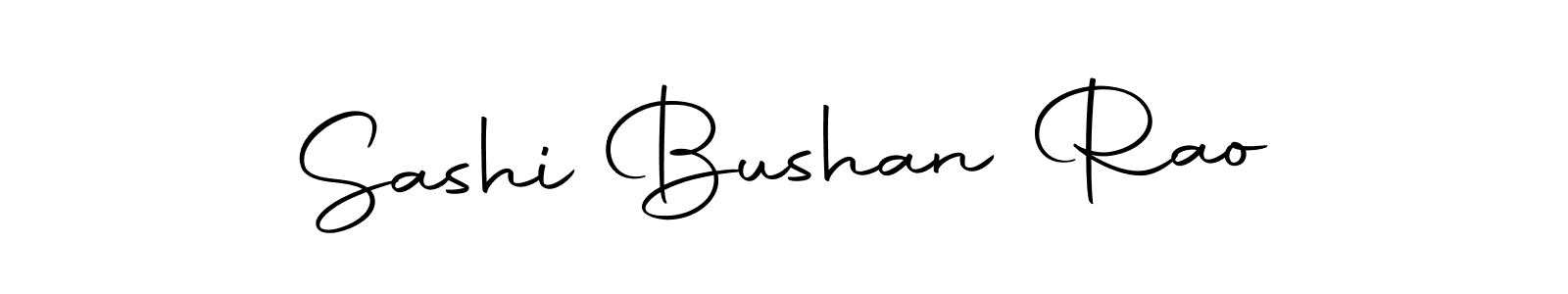 How to make Sashi Bushan Rao name signature. Use Autography-DOLnW style for creating short signs online. This is the latest handwritten sign. Sashi Bushan Rao signature style 10 images and pictures png