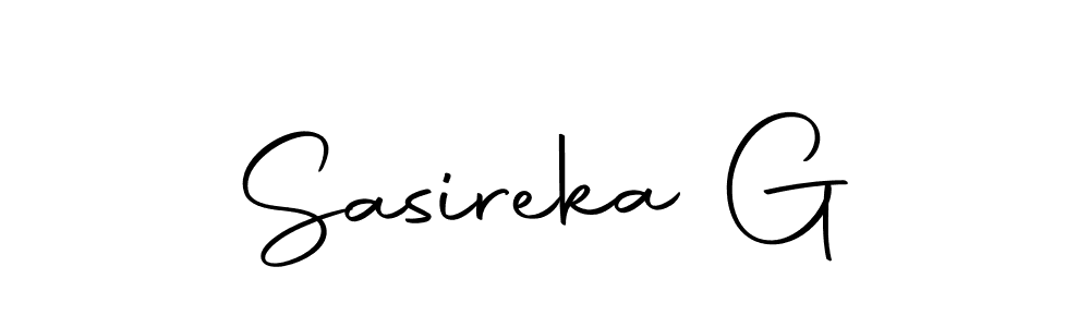 Sasireka G stylish signature style. Best Handwritten Sign (Autography-DOLnW) for my name. Handwritten Signature Collection Ideas for my name Sasireka G. Sasireka G signature style 10 images and pictures png