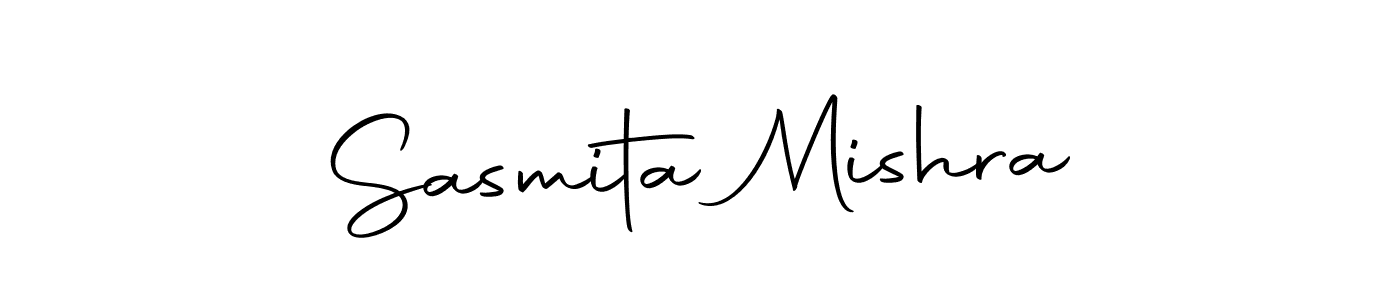 How to make Sasmita Mishra name signature. Use Autography-DOLnW style for creating short signs online. This is the latest handwritten sign. Sasmita Mishra signature style 10 images and pictures png