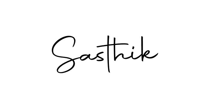 Make a beautiful signature design for name Sasthik. Use this online signature maker to create a handwritten signature for free. Sasthik signature style 10 images and pictures png