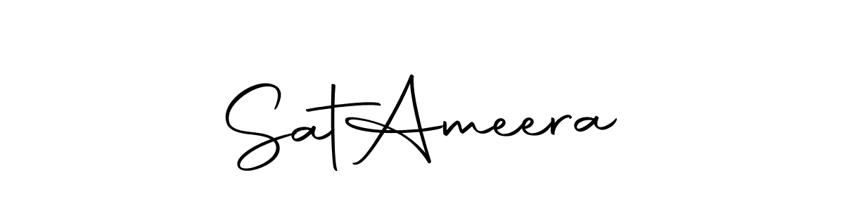 Use a signature maker to create a handwritten signature online. With this signature software, you can design (Autography-DOLnW) your own signature for name Sat   Ameera. Sat   Ameera signature style 10 images and pictures png