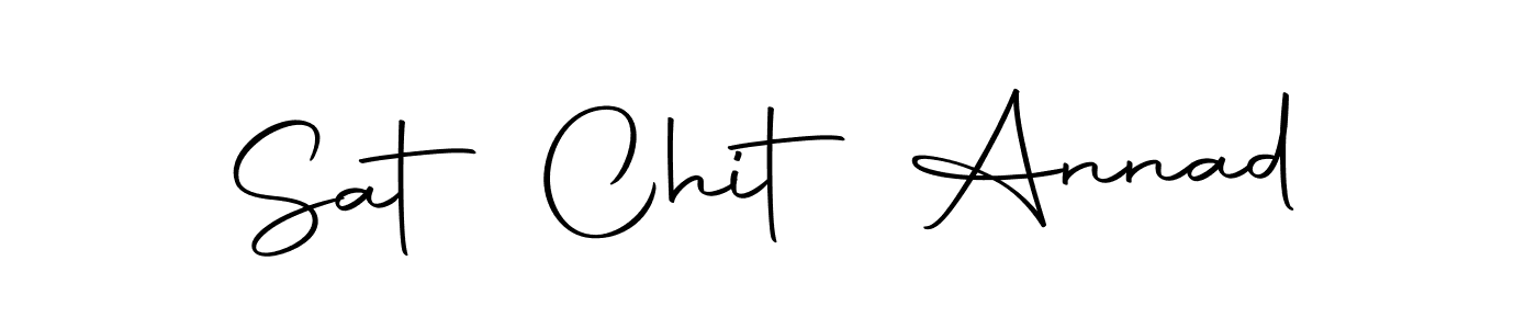 How to make Sat Chit Annad name signature. Use Autography-DOLnW style for creating short signs online. This is the latest handwritten sign. Sat Chit Annad signature style 10 images and pictures png