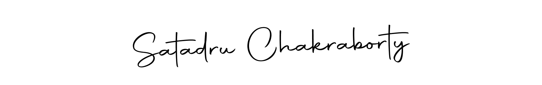 How to make Satadru Chakraborty name signature. Use Autography-DOLnW style for creating short signs online. This is the latest handwritten sign. Satadru Chakraborty signature style 10 images and pictures png