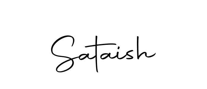Use a signature maker to create a handwritten signature online. With this signature software, you can design (Autography-DOLnW) your own signature for name Sataish. Sataish signature style 10 images and pictures png