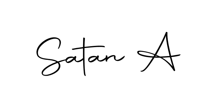 Design your own signature with our free online signature maker. With this signature software, you can create a handwritten (Autography-DOLnW) signature for name Satan A. Satan A signature style 10 images and pictures png