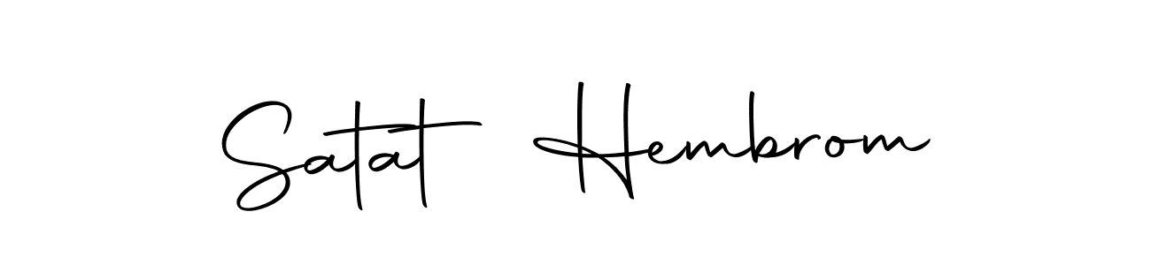 Use a signature maker to create a handwritten signature online. With this signature software, you can design (Autography-DOLnW) your own signature for name Satat Hembrom. Satat Hembrom signature style 10 images and pictures png