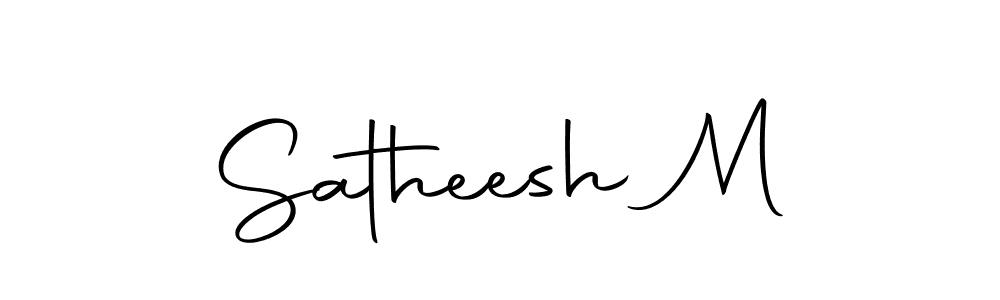 Use a signature maker to create a handwritten signature online. With this signature software, you can design (Autography-DOLnW) your own signature for name Satheesh M. Satheesh M signature style 10 images and pictures png
