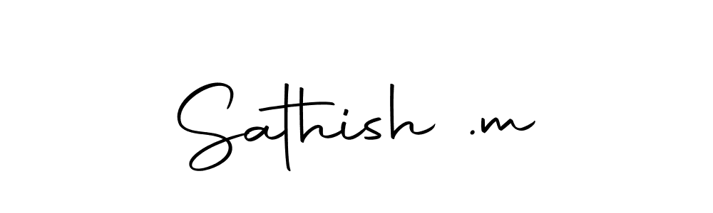 You should practise on your own different ways (Autography-DOLnW) to write your name (Sathish .m) in signature. don't let someone else do it for you. Sathish .m signature style 10 images and pictures png