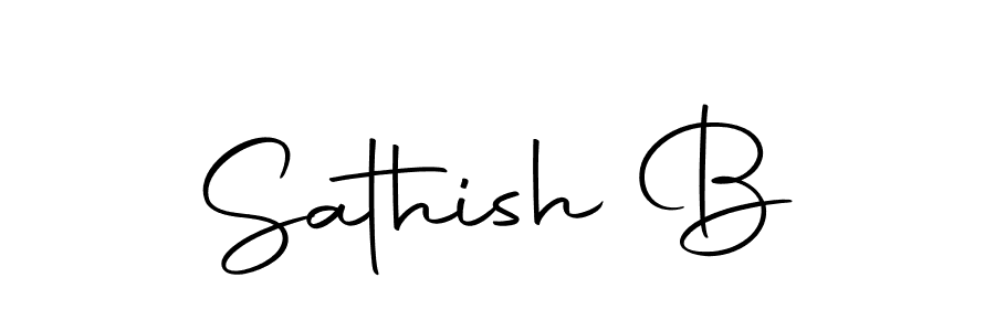 The best way (Autography-DOLnW) to make a short signature is to pick only two or three words in your name. The name Sathish B include a total of six letters. For converting this name. Sathish B signature style 10 images and pictures png