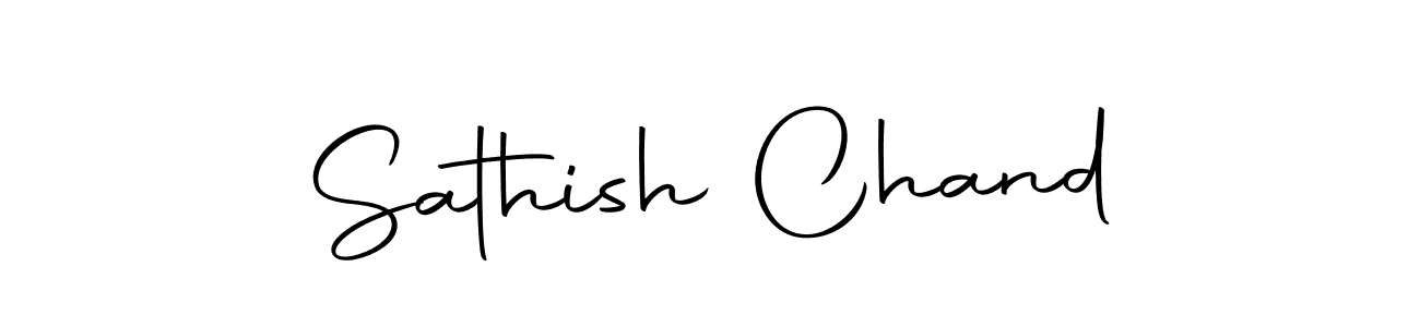 How to make Sathish Chand name signature. Use Autography-DOLnW style for creating short signs online. This is the latest handwritten sign. Sathish Chand signature style 10 images and pictures png