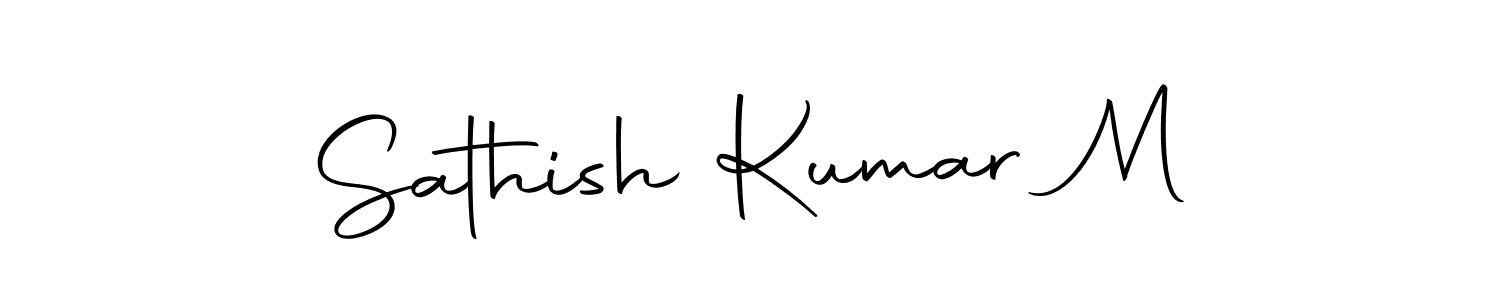 Design your own signature with our free online signature maker. With this signature software, you can create a handwritten (Autography-DOLnW) signature for name Sathish Kumar M. Sathish Kumar M signature style 10 images and pictures png