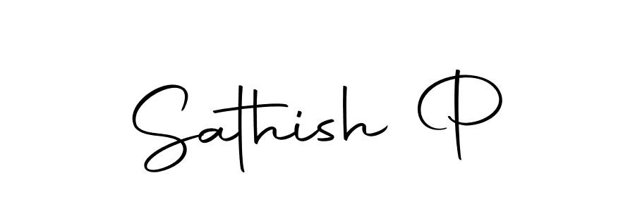 Design your own signature with our free online signature maker. With this signature software, you can create a handwritten (Autography-DOLnW) signature for name Sathish P. Sathish P signature style 10 images and pictures png