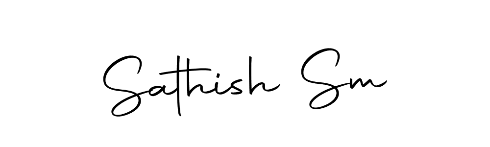 Design your own signature with our free online signature maker. With this signature software, you can create a handwritten (Autography-DOLnW) signature for name Sathish Sm. Sathish Sm signature style 10 images and pictures png