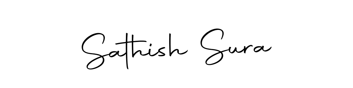You should practise on your own different ways (Autography-DOLnW) to write your name (Sathish Sura) in signature. don't let someone else do it for you. Sathish Sura signature style 10 images and pictures png